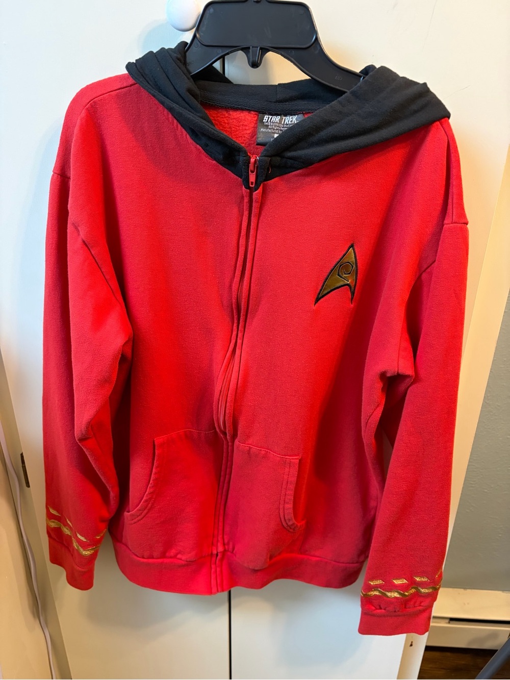 Vintage (2014) Star Trek Zip Hoodie Jacket with Black Hood